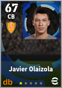 Javier Olaizola — CB, OVR 67, MAX 67