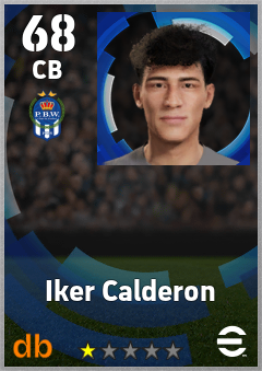 Iker Calderon — CB, OVR 68, MAX 68