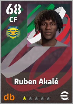 Ruben Akalé — CF, OVR 68, MAX 68