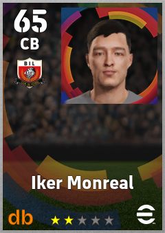 Iker Monreal — CB, OVR 65, MAX 65