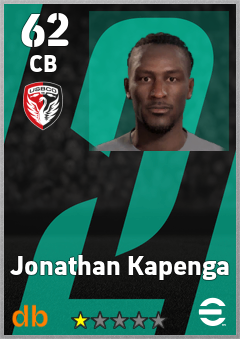 Jonathan Kapenga — CB, OVR 62, MAX 62
