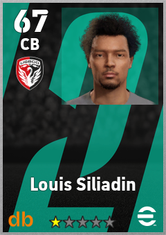 Louis Siliadin — CB, OVR 67, MAX 67