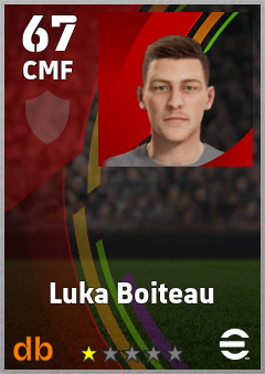 Luka Boiteau — CMF, OVR 67, MAX 67
