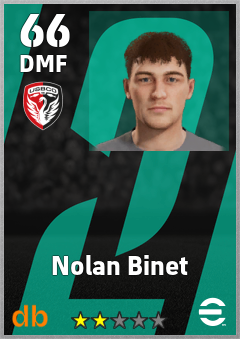 Nolan Binet — DMF, OVR 66, MAX 66