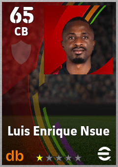 Luis Enrique Nsue — CB, OVR 65, MAX 65