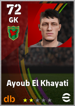 Ayoub El Khayati — GK, OVR 72, MAX 72