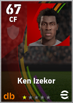 Ken Izekor — CF, OVR 67, MAX 67