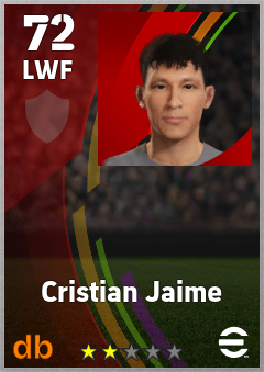 Cristian Jaime — LWF, OVR 72, MAX 72