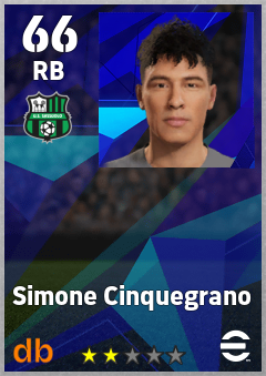 Simone Cinquegrano — RB, OVR 66, MAX 66
