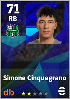 Simone Cinquegrano — RB, OVR 71, MAX 71