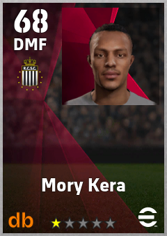 Mory Kera — DMF, OVR 68, MAX 68