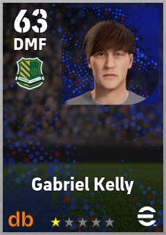 Gabriel Kelly — DMF, OVR 63, MAX 63