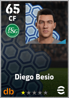 Diego Besio — CF, OVR 65, MAX 65