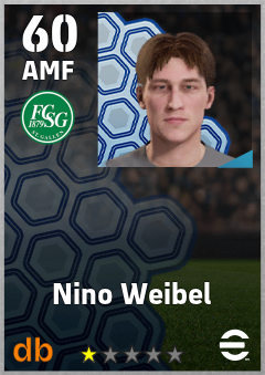 Nino Weibel — AMF, OVR 60, MAX 60