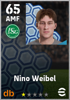 Nino Weibel — AMF, OVR 65, MAX 65