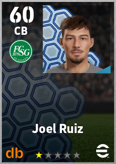 Joel Ruiz — CB, OVR 60, MAX 60
