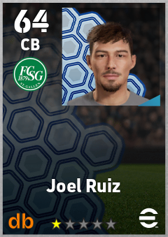 Joel Ruiz — CB, OVR 64, MAX 64