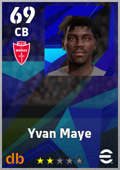 Yvan Maye — CB, OVR 69, MAX 69
