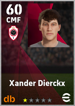 Xander Dierckx — CMF, OVR 60, MAX 60