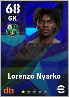 Lorenzo Nyarko — GK, OVR 68, MAX 68