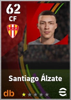 Santiago Álzate — CF, OVR 62, MAX 62