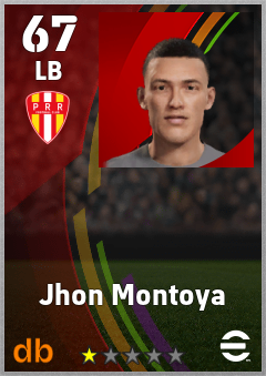 Jhon Montoya — LB, OVR 67, MAX 67