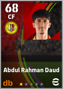 Abdul Rahman Daud — CF, OVR 68, MAX 68