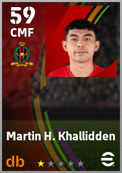 Martin H. Khallidden — CMF, OVR 59, MAX 59