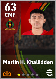 Martin H. Khallidden — CMF, OVR 63, MAX 63