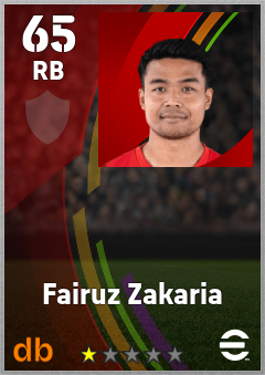 Fairuz Zakaria — RB, OVR 65, MAX 65