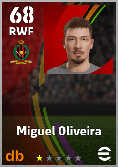 Miguel Oliveira — RWF, OVR 68, MAX 68