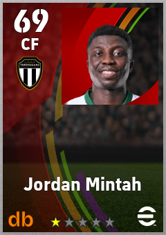 Jordan Mintah — CF, OVR 69, MAX 69