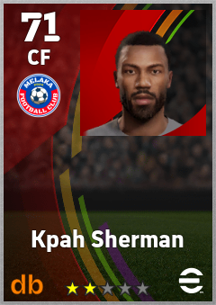 Kpah Sherman — CF, OVR 71, MAX 71