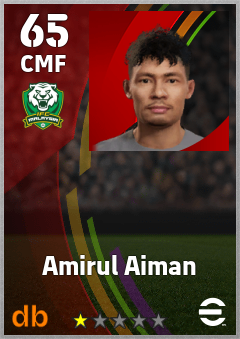 Amirul Aiman — CMF, OVR 65, MAX 65