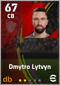 Dmytro Lytvyn — CB, OVR 67, MAX 67