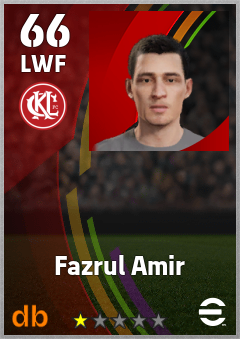 Fazrul Amir — LWF, OVR 66, MAX 66