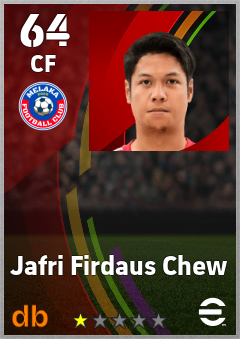 Jafri Firdaus Chew — CF, OVR 64, MAX 64