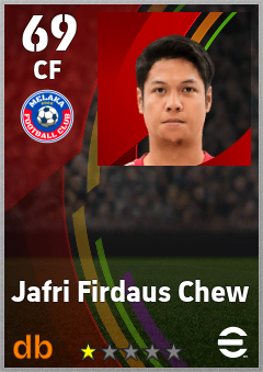 Jafri Firdaus Chew — CF, OVR 69, MAX 69