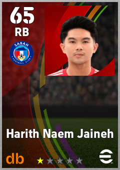 Harith Naem Jaineh — RB, OVR 65, MAX 65