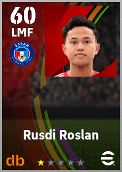 Rusdi Roslan — LMF, OVR 60, MAX 60