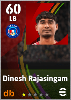 Dinesh Rajasingam — LB, OVR 60, MAX 60