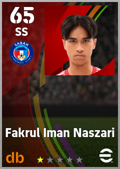 Fakrul Iman Naszari — SS, OVR 65, MAX 65