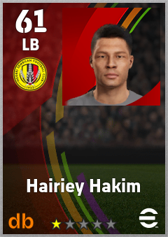 Hairiey Hakim — LB, OVR 61, MAX 61
