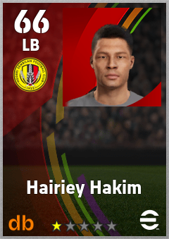 Hairiey Hakim — LB, OVR 66, MAX 66