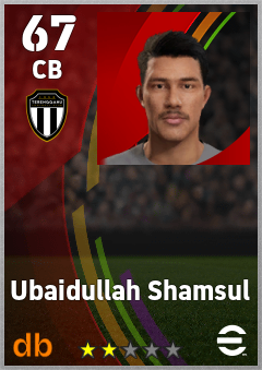 Ubaidullah Shamsul — CB, OVR 67, MAX 67