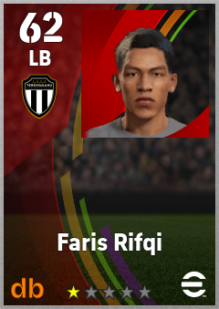 Faris Rifqi — LB, OVR 62, MAX 62