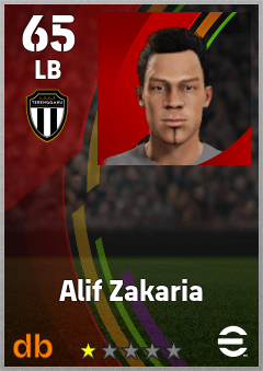 Alif Zakaria — LB, OVR 65, MAX 65