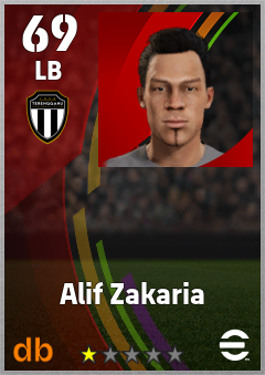 Alif Zakaria — LB, OVR 69, MAX 69
