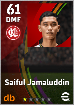 Saiful Jamaluddin — DMF, OVR 61, MAX 61