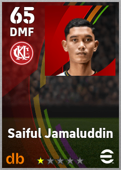 Saiful Jamaluddin — DMF, OVR 65, MAX 65